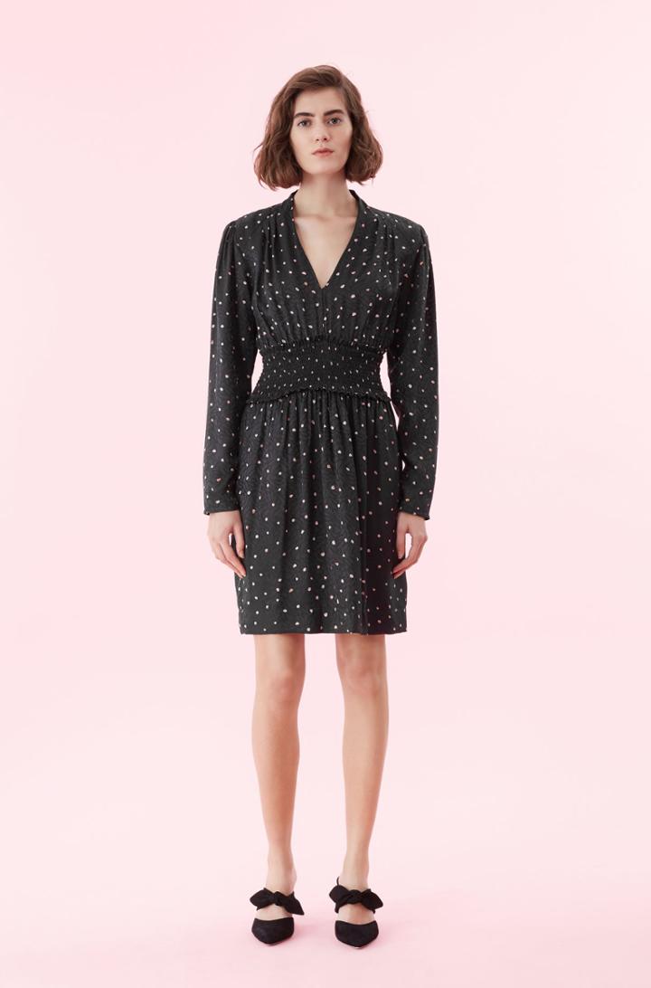 Rebecca Taylor Painted Dot Jacquard Dress