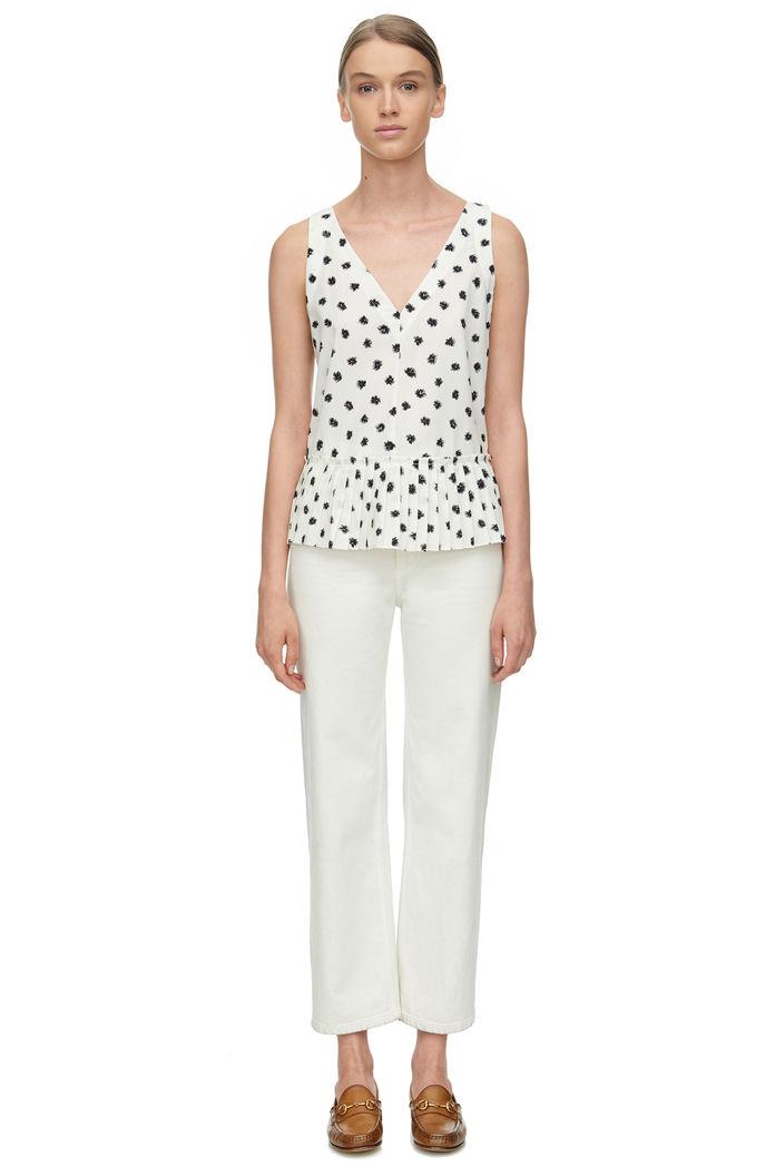 Rebecca Taylor Rebecca Taylor Sleeveless Dandelion Print Top 6 Chalk/black