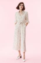 Rebecca Taylor Rebecca Taylor Vivianna Vine Jacquard Silk Jumpsuit Cream, Size 00