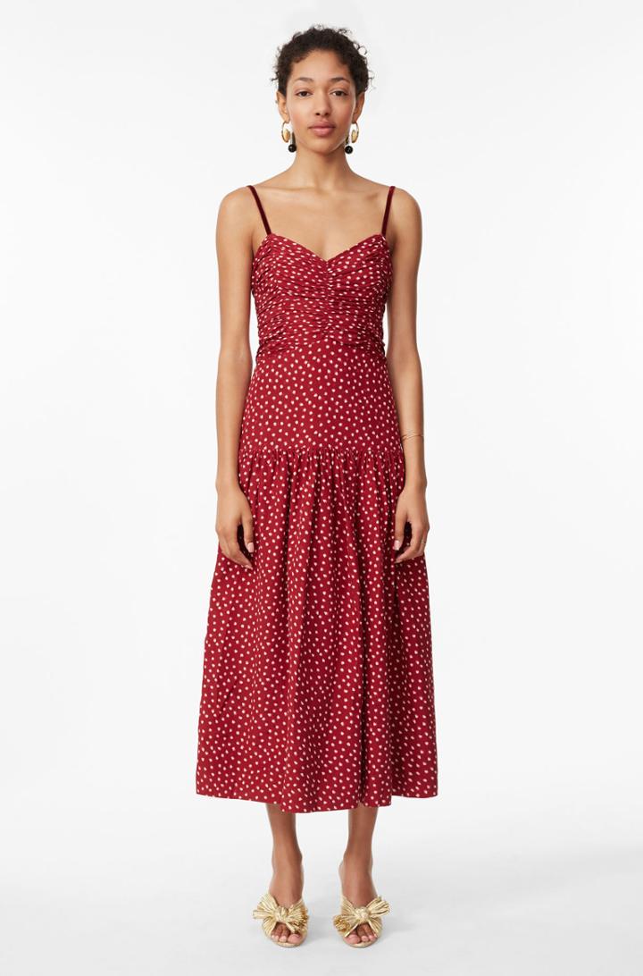 Rebecca Taylor Blurry Heart Silk Tank Dress