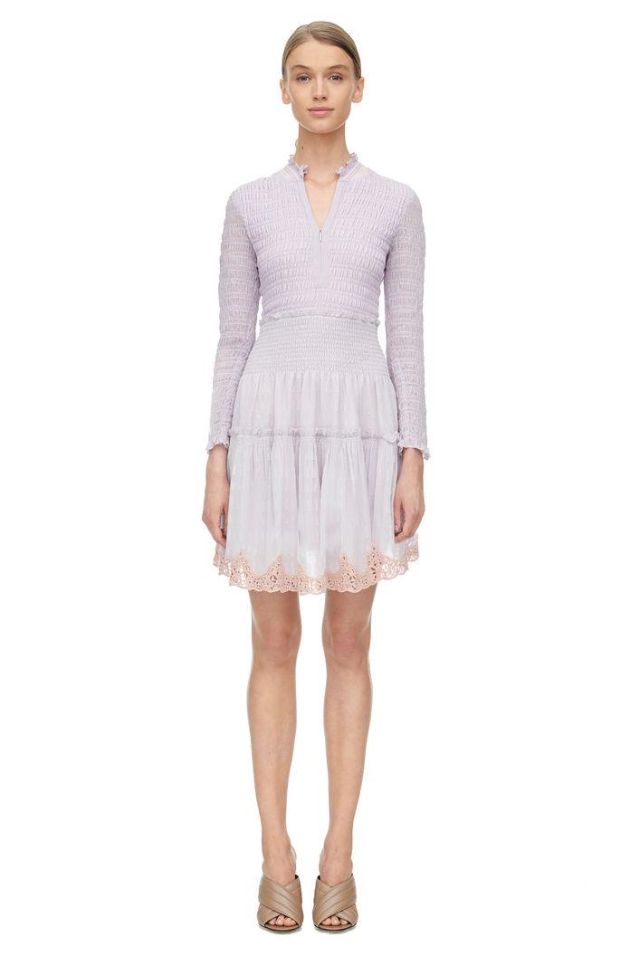 Rebecca Taylor Rebecca Taylor Long Sleeve Clip Mix Dress 2 Violet Haze