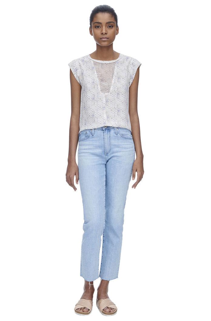 Rebecca Taylor Rebecca Taylor Sleeveless Shibori Top 0 Sugar Cream