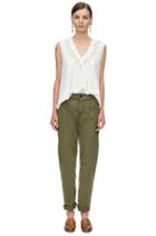 Rebecca Taylor Rebecca Taylor Sleeveless Silk And Lace Top 12 Chalk