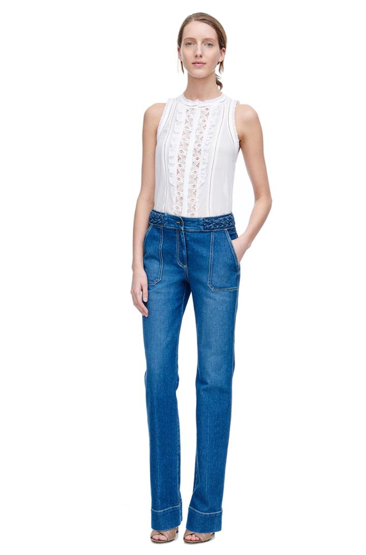 Rebecca Taylor Rebecca Taylor Sleeveless Voile Lace Top 6 Sea Salt