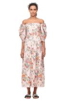 Rebecca Taylor Off-the-shoulder Marlena Floral Dress