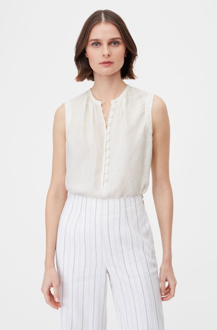 Rebecca Taylor Rebecca Taylor Tailored Floral Cloque Silk Top