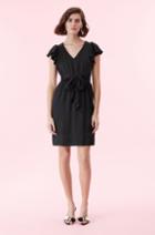 Rebecca Taylor Rebecca Taylor Hammered Silk V-neck Dress Black, Size 00