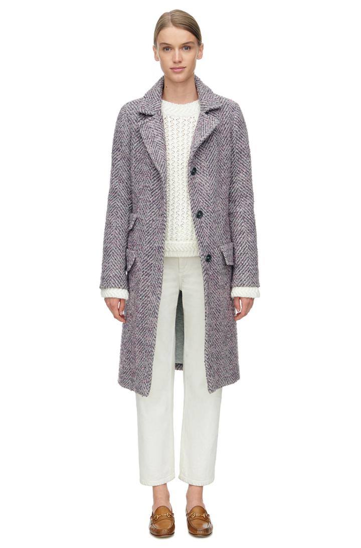 Rebecca Taylor Rebecca Taylor Chevron Coat 4 Faded Rose Combo