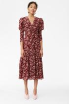 Rebecca Taylor Tilda Floral Silk V-neck Dress
