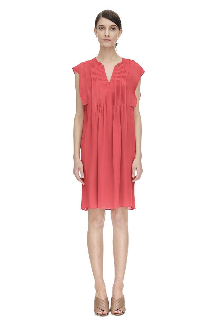 Rebecca Taylor Rebecca Taylor Sleeveless Double Georgette Dress 0 Tangerine Pink