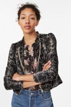 Rebecca Taylor Snake Print Velvet Jacket