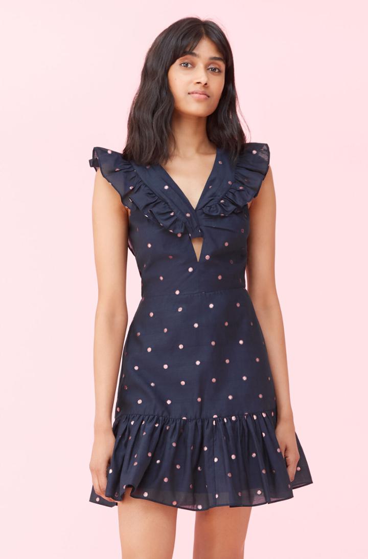 Rebecca Taylor Rebecca Taylor Metallic Dot Clip Dress