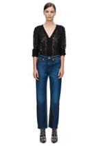 Rebecca Taylor Rebecca Taylor Long Sleeve Geo Embroidered Top 4 Black