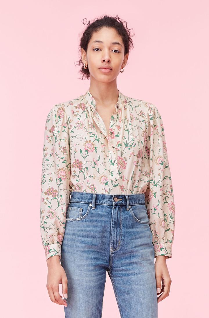 Rebecca Taylor Rebecca Taylor La Vie Wild Peony Twill Gauze Top