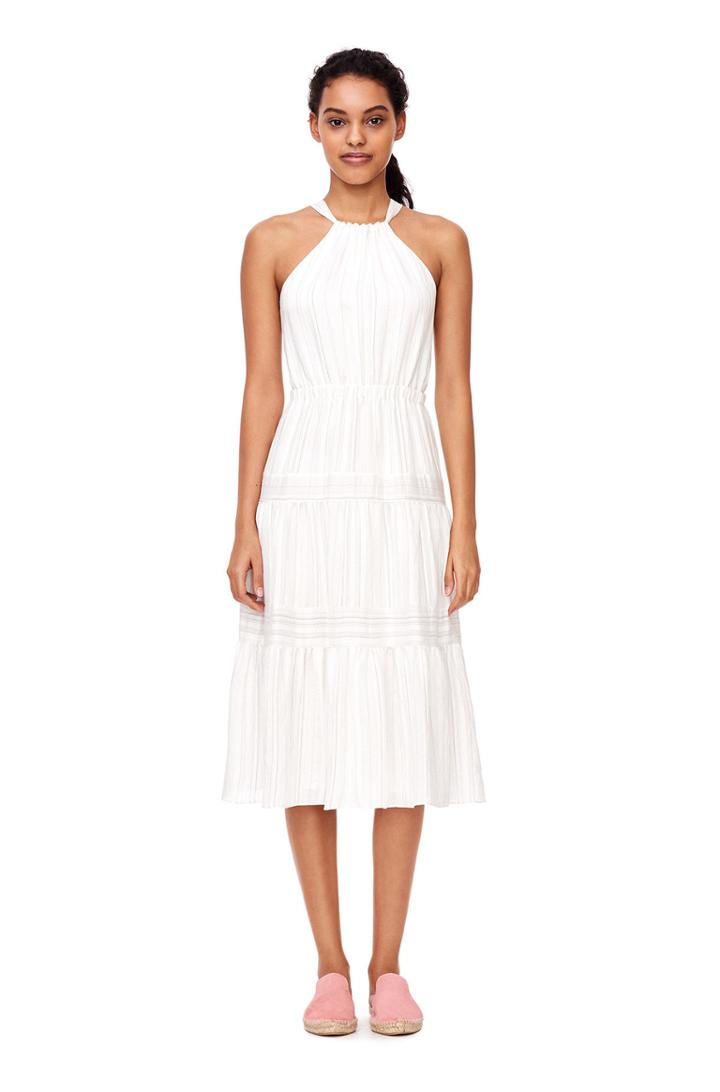 Rebecca Taylor Sleeveless Yarn Dyed Stripe Dress