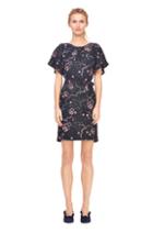 Rebecca Taylor Neptune Floral Print Wrap Front Dress
