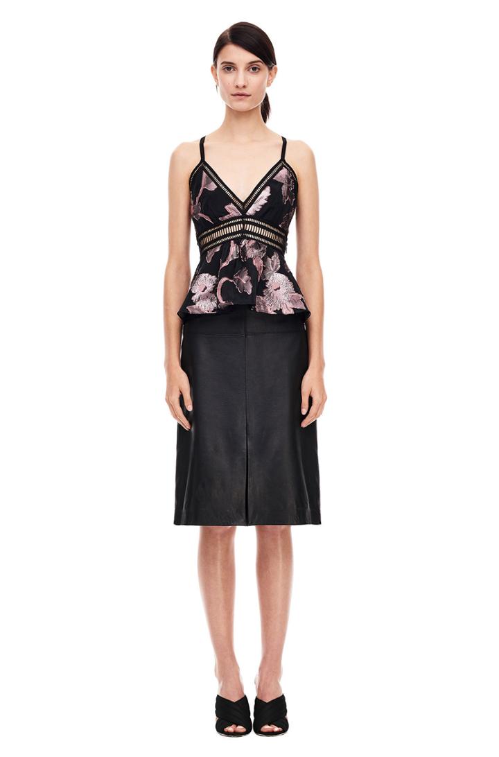 Rebecca Taylor Metallic Camellia Tank