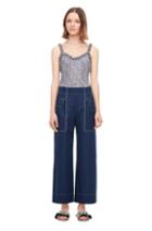 Rebecca Taylor Linen Cropped Pant