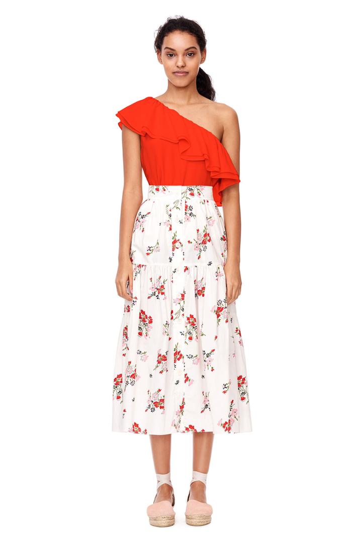Rebecca Taylor One-shoulder Silk Top
