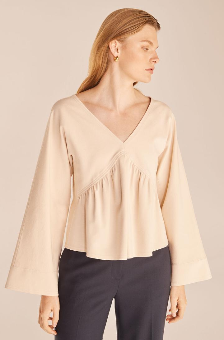 Rebecca Taylor Rebecca Taylor Long Sleeve Trapeze Top