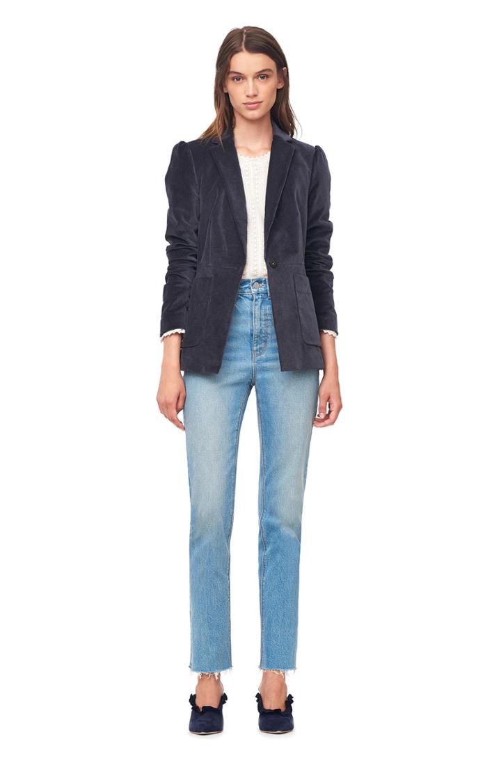 Rebecca Taylor Stretch Velvet Blazer