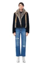 Rebecca Taylor Patched Faux Fur Coat