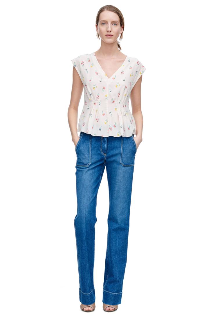 Rebecca Taylor Rebecca Taylor Sleeveless Mini Meadow Floral Top 2 Pink Combo