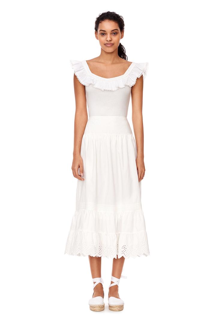 Rebecca Taylor La Vie Poplin Eyelet Skirt