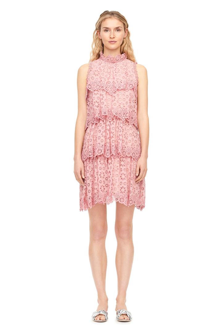 Rebecca Taylor Rebecca Taylor Pinwheel Eyelet Tiered Dress