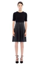 Rebecca Taylor Rebecca Taylor Knit Top Vegan Leather Dress 4 Black