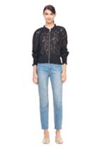 Rebecca Taylor Corded Lace Bomber Jacket