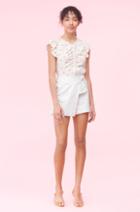 Rebecca Taylor Rebecca Taylor Slub Denim Twill Bow Skort