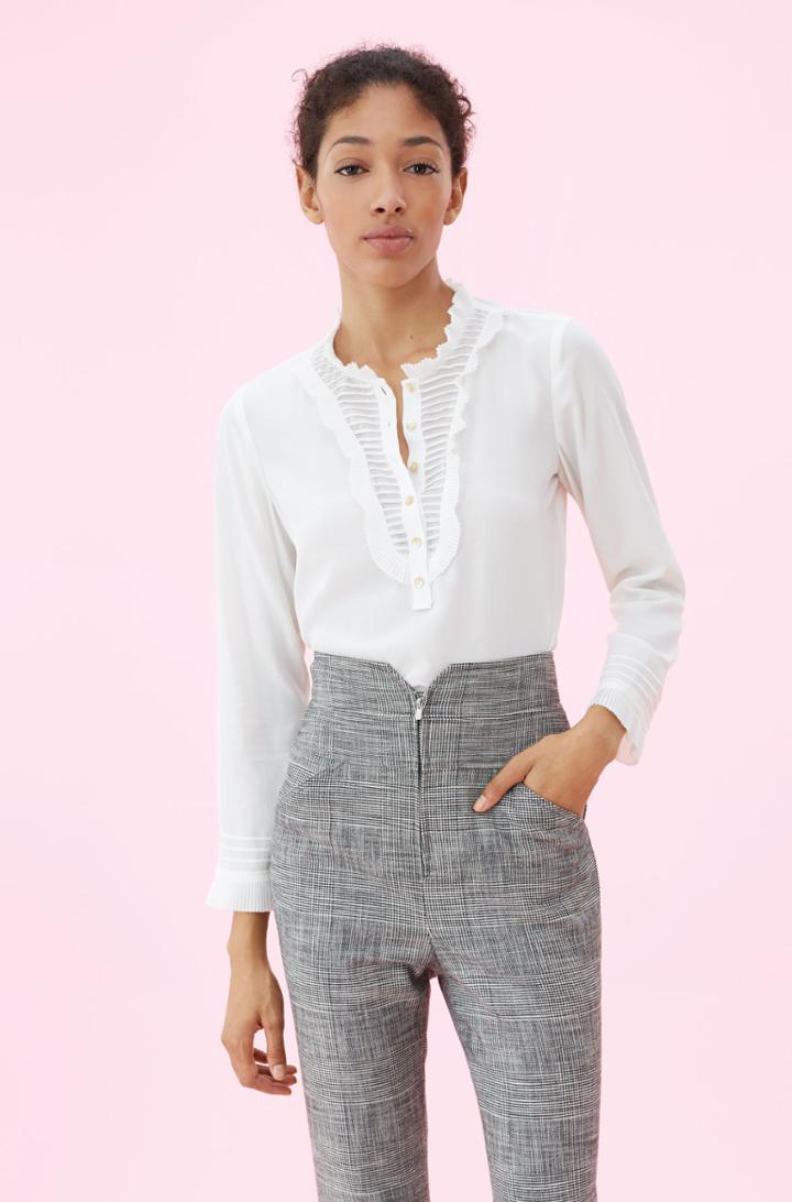 Rebecca Taylor Pleated Silk Top