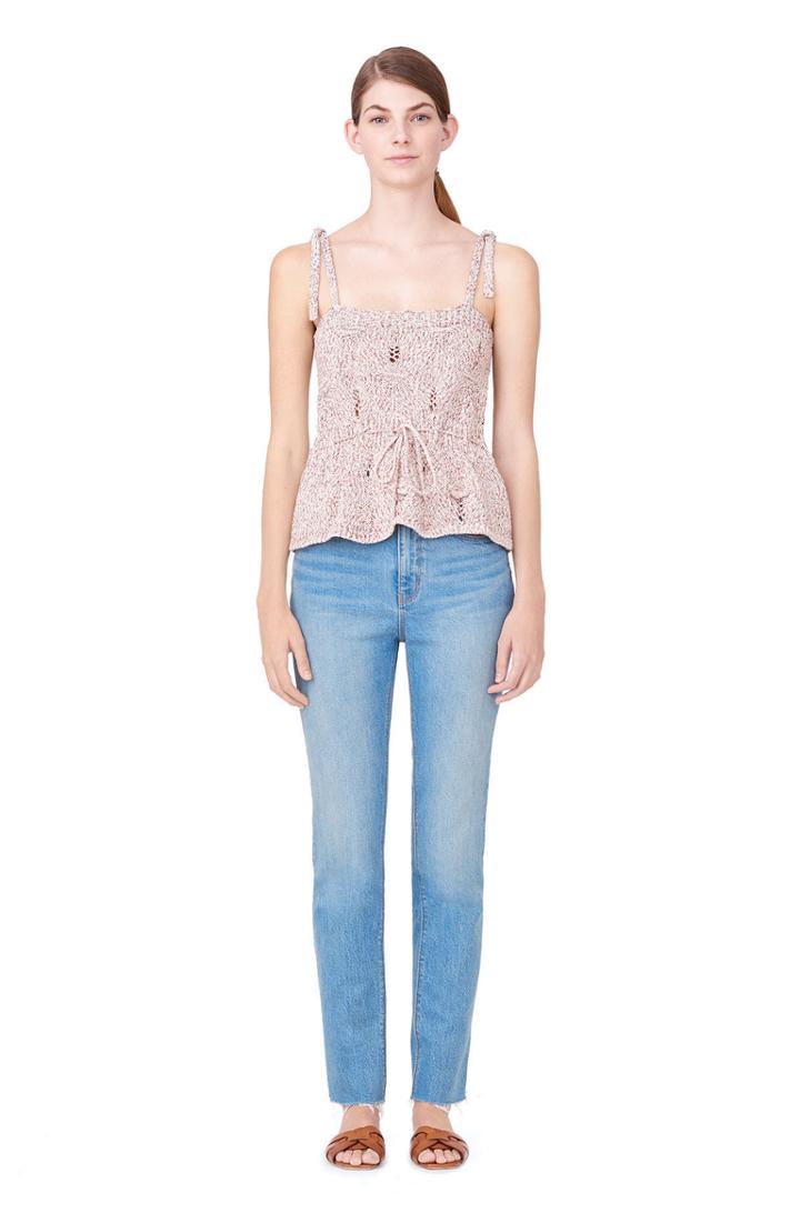Rebecca Taylor La Vie Knit Summer Ribbon Tank