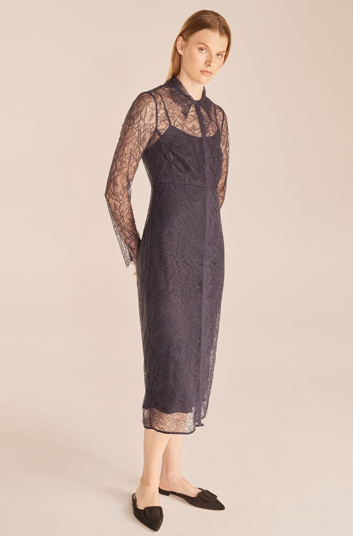 Rebecca Taylor Rebecca Taylor Lace Long Sleeve Shirtdress