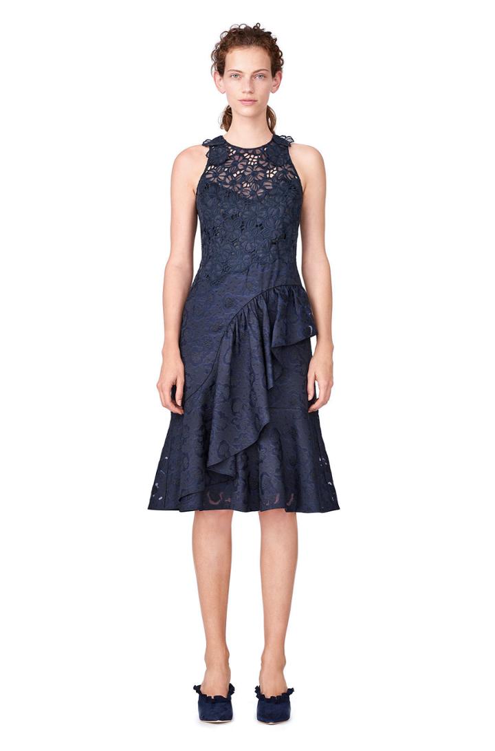 Rebecca Taylor Aly Fil Coupe Ruffle Dress
