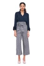 Rebecca Taylor Rebecca Taylor Silk Double Georgette Ruffle Top Navy, Size 0
