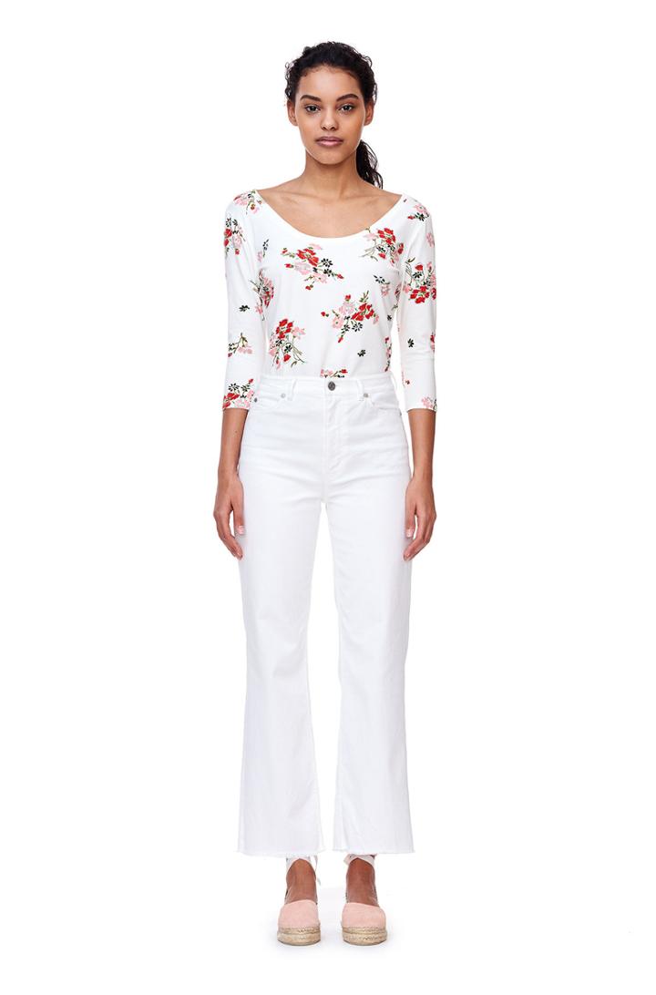 Rebecca Taylor Marguerite Floral Jersey Tee