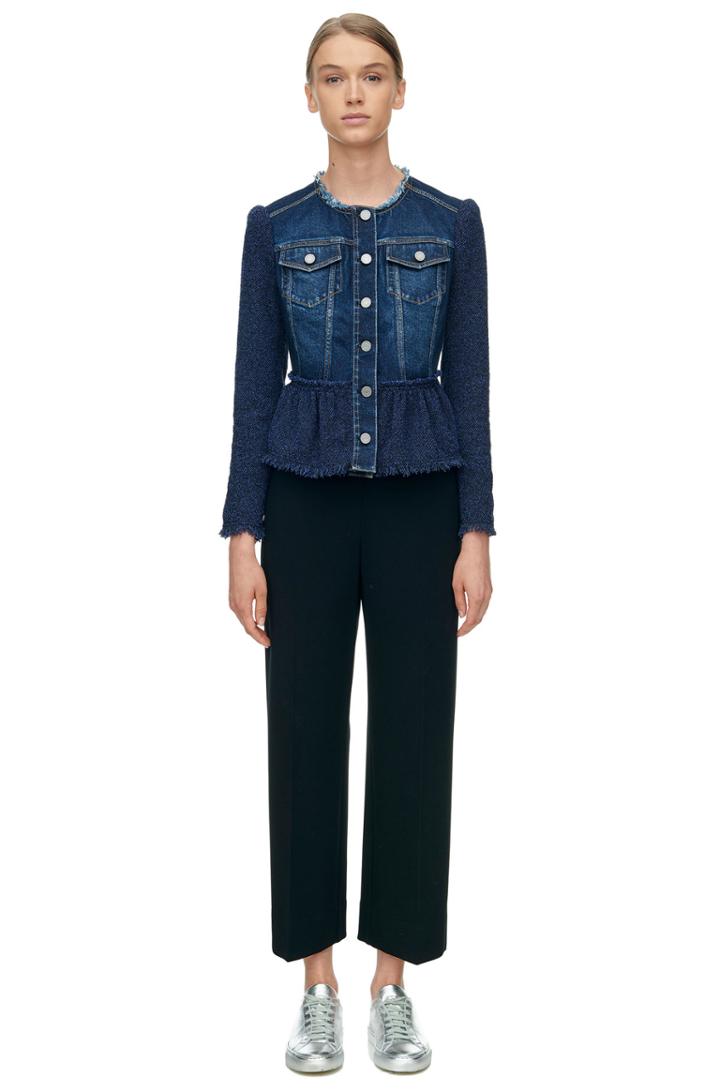 Rebecca Taylor Rebecca Taylor Stretch Tweed Denim Jacket 2 Violet Stone Combo