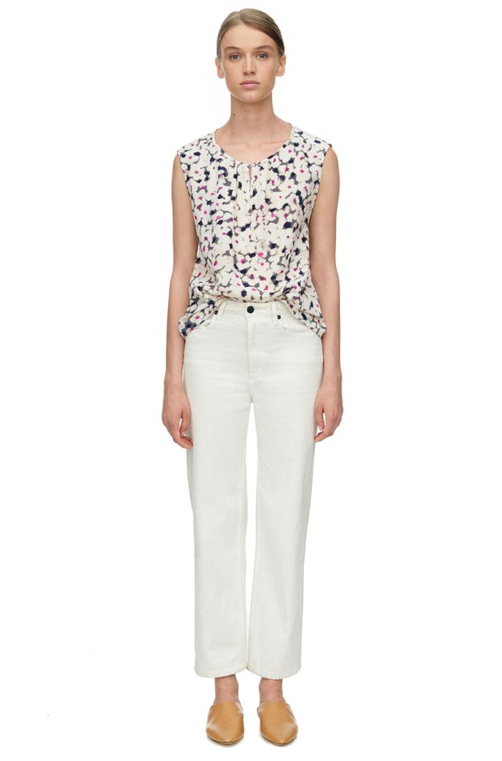 Rebecca Taylor Rebecca Taylor Sleeveless Oleander Print Top 4 Cream Combo