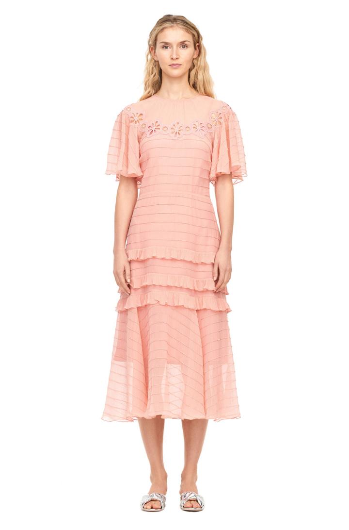 Rebecca Taylor Pinwheel Eyelet Midi Dress
