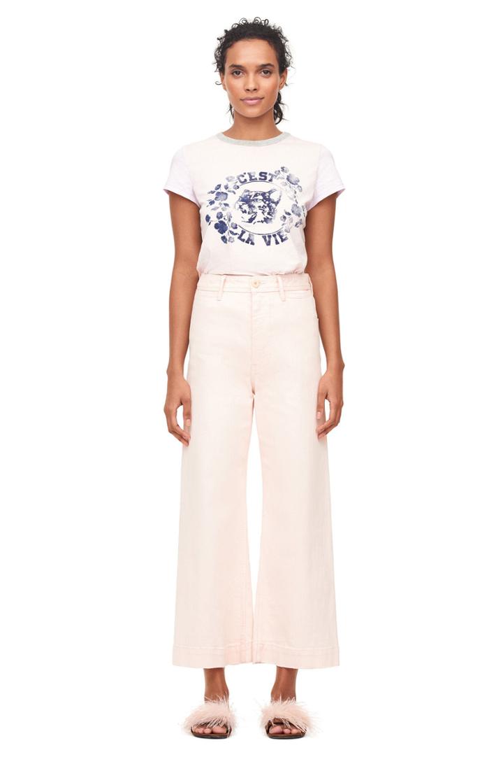 Rebecca Taylor La Vie Garment-dyed Wide Leg Jean