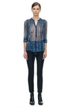 Rebecca Taylor Rebecca Taylor Long Sleeve Snake Print Top 0 Bluemarine