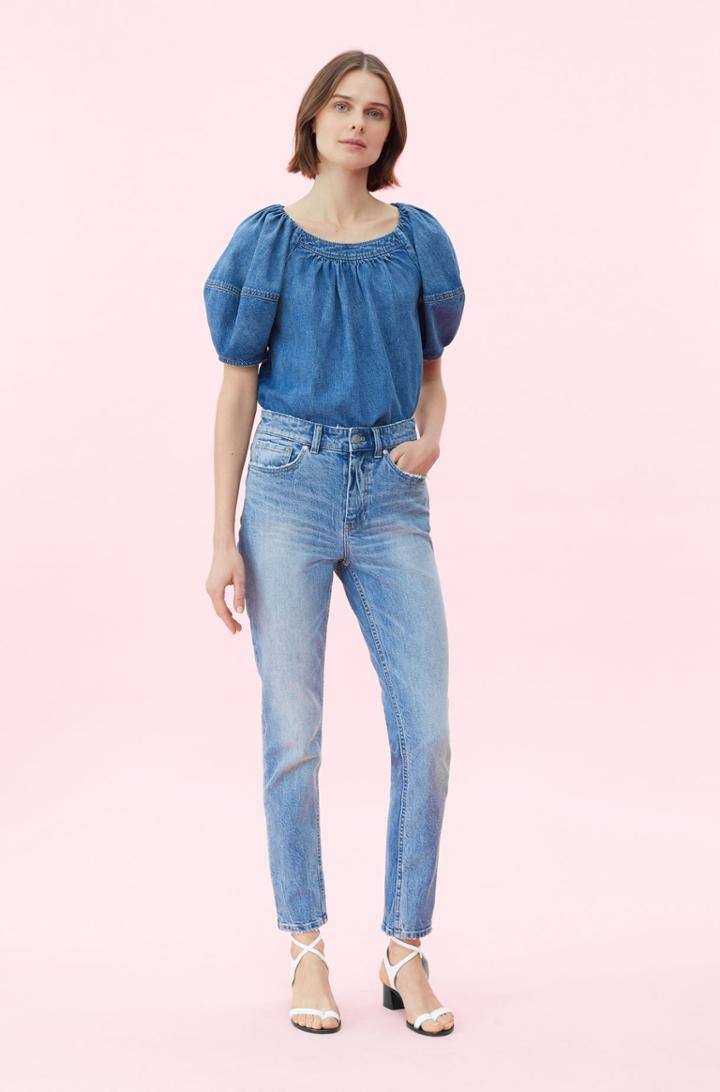 Rebecca Taylor Rebecca Taylor La Vie Drapey Denim Top