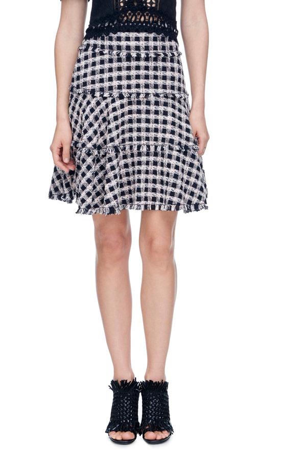 Rebecca Taylor Rebecca Taylor Plaid Tweed Skirt