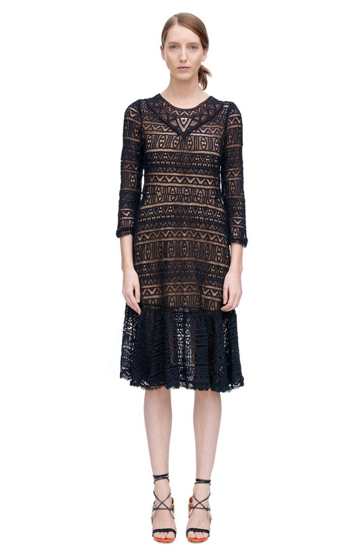 Rebecca Taylor Rebecca Taylor Long Sleeve Lace Dress 8 Black