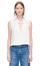 Rebecca Taylor Rebecca Taylor Sleeveless Silk Ruffle Top