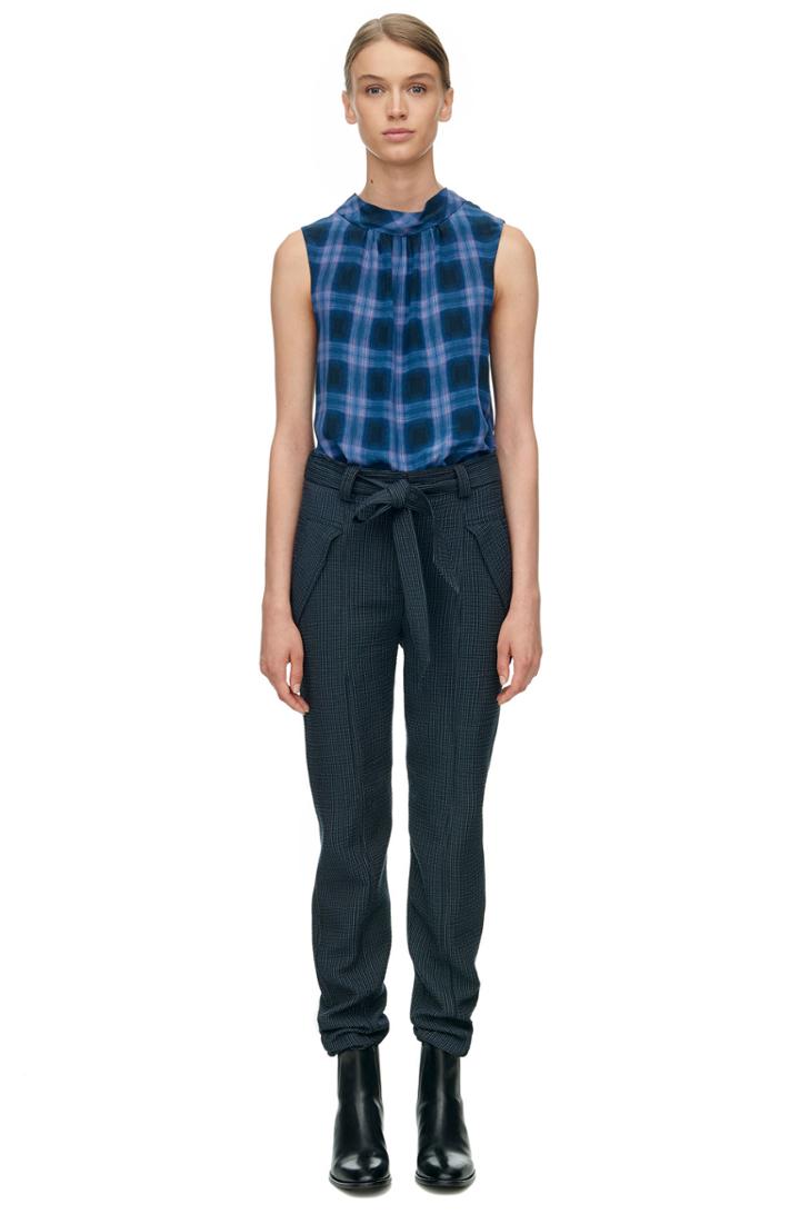 Rebecca Taylor Rebecca Taylor Belted Pinstripe Pant 2 Navy/ivory