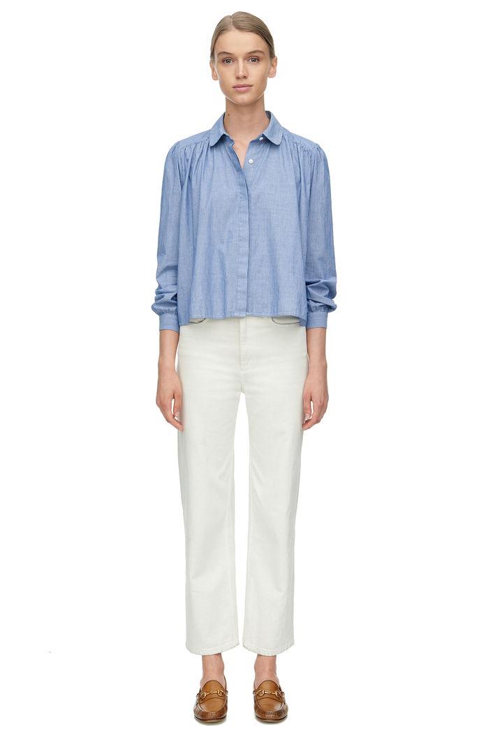 Rebecca Taylor Rebecca Taylor La Vie Yarn Dye Striped Top S Indigo Stripe
