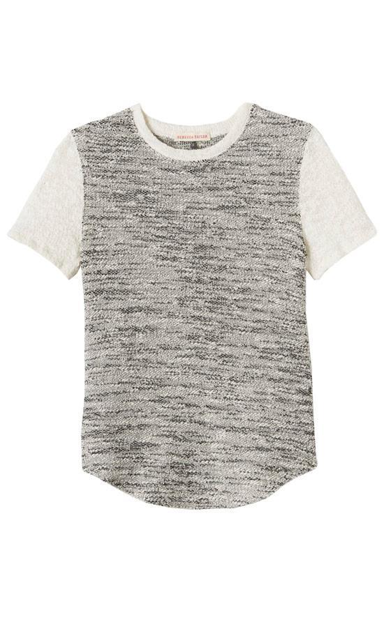 Rebecca Taylor Short Sleeve Tweed Top